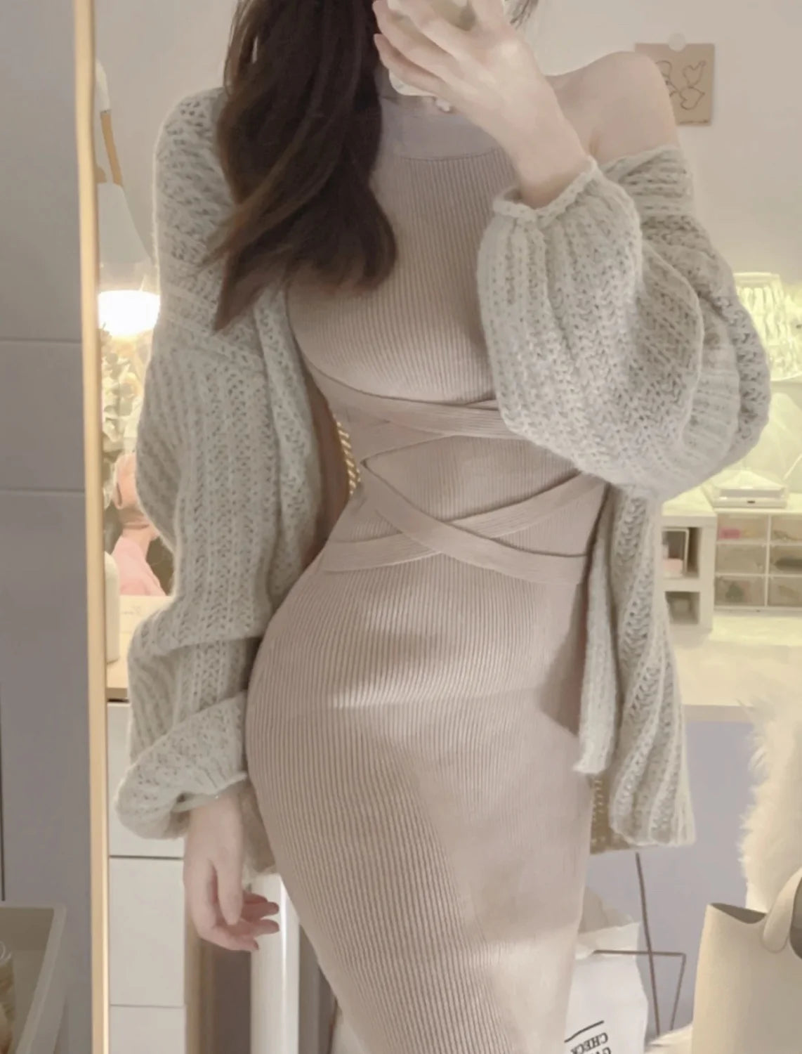 Dresses for Women Elegant Sexy Sleeveless Back Textured Mini Skinny Dress New Fashion Summer Casual PTKPCC Elegant Style