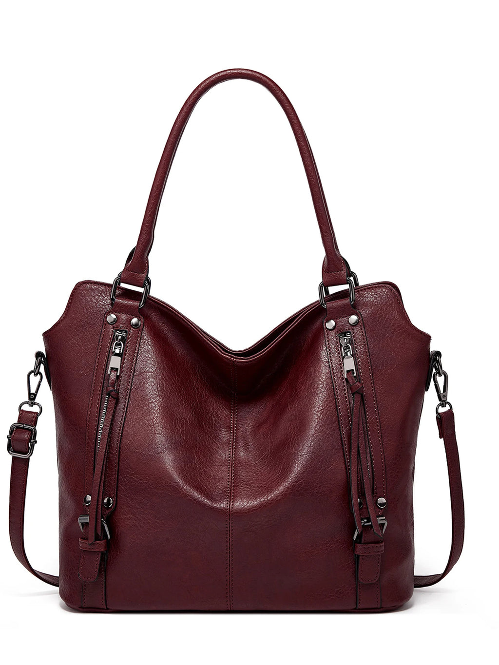 Pahajim Women Fashion Purses and Handbags Shoulder Tote Bags Top Handle Satchel for Women Burgundy United States Elegant Style