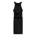 Dresses for Women Elegant Sexy Sleeveless Back Textured Mini Skinny Dress New Fashion Summer Casual PTKPCC Black longuette One Size Elegant Style