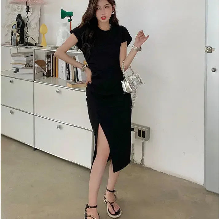 White Dresses for Women 2025 Woman Dress Clothes Midi X New in Chic and Elegant Pretty Cheap Casual Y2k Outfits Harajuku Cotton Elegant Style