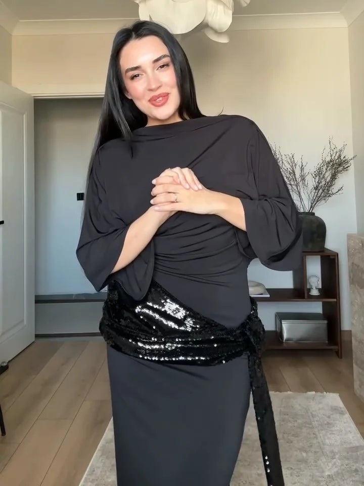 Women's Dresses Evening Dress Sexy Backless Formal Wear Elegant Party Sexy Clothes Velvet Backless Sleevele Midi Dress Gown Wear Elegant Style