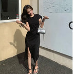 White Dresses for Women 2025 Woman Dress Clothes Midi X New in Chic and Elegant Pretty Cheap Casual Y2k Outfits Harajuku Cotton Elegant Style