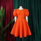 Elegant Dresses for Woman 2024 O Neck Short Sleeve High Waisted Pleated Mid Calf Luxury Female Birthday Party Dinner Vestidos Elegant Style