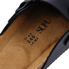 SUFU hot Sales Cork Mules Slippers For Women Fashion Leather Clogs Shoes Classic Cork Antislip Outdoor Slippers Elegant Style