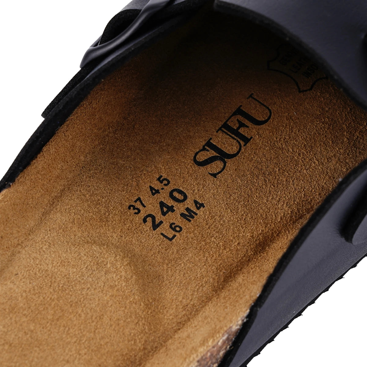 SUFU hot Sales Cork Mules Slippers For Women Fashion Leather Clogs Shoes Classic Cork Antislip Outdoor Slippers Elegant Style