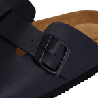 SUFU hot Sales Cork Mules Slippers For Women Fashion Leather Clogs Shoes Classic Cork Antislip Outdoor Slippers Elegant Style