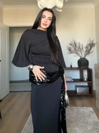 Women's Dresses Evening Dress Sexy Backless Formal Wear Elegant Party Sexy Clothes Velvet Backless Sleevele Midi Dress Gown Wear Elegant Style