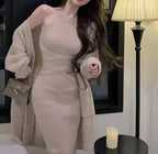 Dresses for Women Elegant Sexy Sleeveless Back Textured Mini Skinny Dress New Fashion Summer Casual PTKPCC Elegant Style