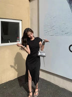 White Dresses for Women 2025 Woman Dress Clothes Midi X New in Chic and Elegant Pretty Cheap Casual Y2k Outfits Harajuku Cotton Elegant Style