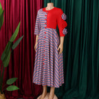 Elegant Dresses for Women 2025 Fall Fashion African 3/4 Sleeve Party Birthday New Robe Chic 3D Flower Plaid Evening A-Line Dress Elegant Style