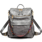 Women Backpack Purse for Women Fashion Leather Designer Ladies Convertible School College Shoulder Bags with Colorful Strap United States gray Elegant Style