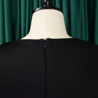 Elegant Dresses for Woman 2024 O Neck Short Sleeve High Waisted Pleated Mid Calf Luxury Female Birthday Party Dinner Vestidos Elegant Style