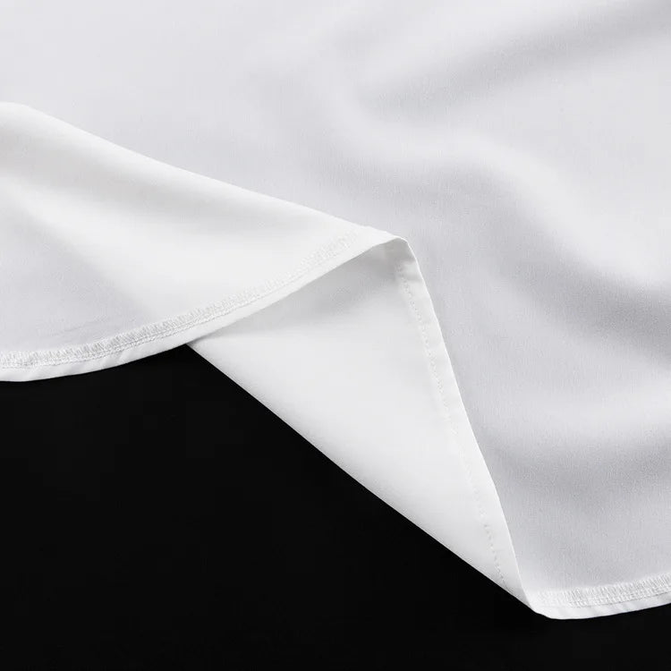 2025 New Fashion Women's Clothing Is A Complete Set of Simple and Loose White Shirts with Waist Seals Elegant Style