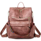 Women Backpack Purse for Women Fashion Leather Designer Ladies Convertible School College Shoulder Bags with Colorful Strap United States Pink Elegant Style