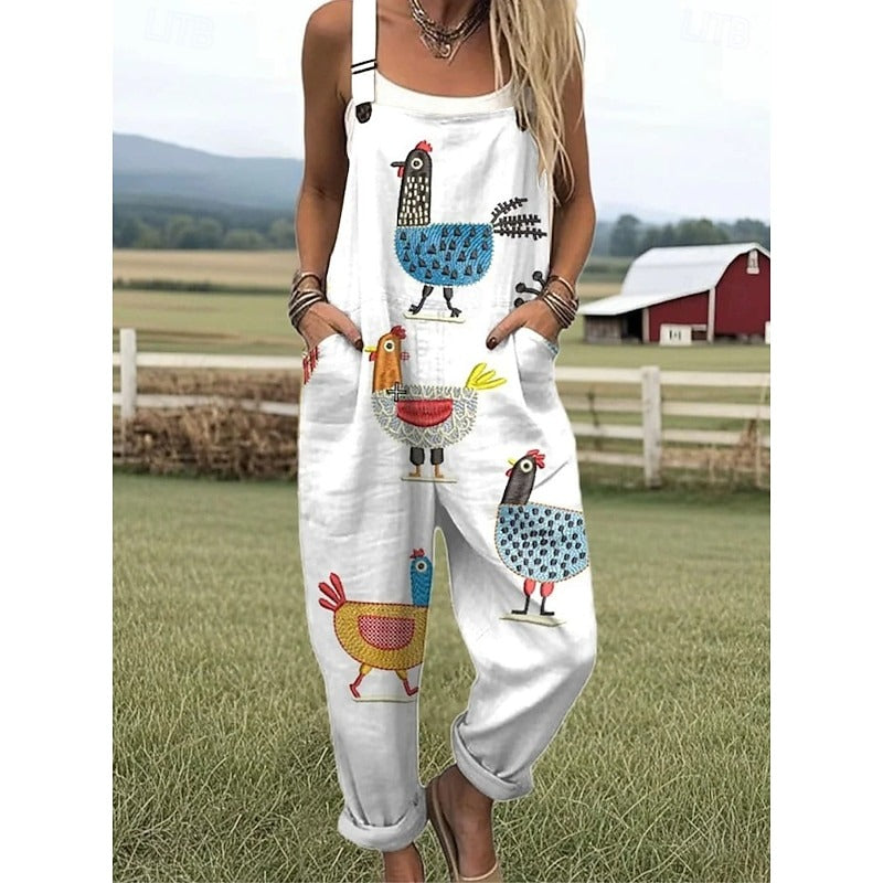 ALMÉRIA – WOMEN’S GRAPHIC DRAWSTRING ROMPER